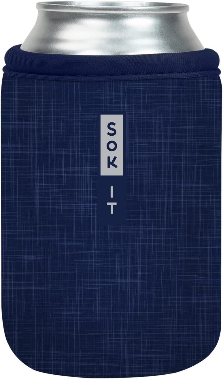 Sok It CanSok Sleeve for Beer & Soda Insulated Neoprene Cover (Blue Jean, 12oz Can Sleeve)