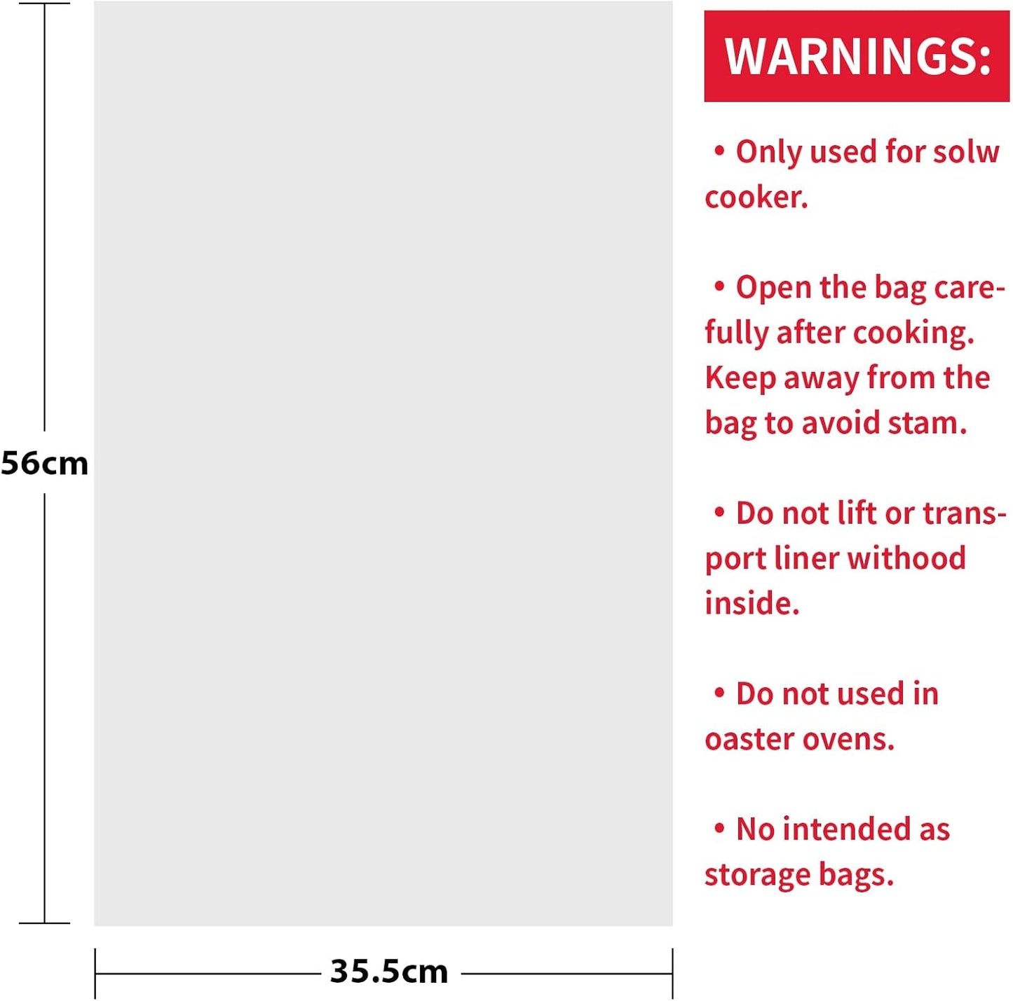 40 Count Disposable Slow Cooker Liners and Cooking Bags | Extra Large Size Fits 6-10 QT Pot, 14"x 22" | Suitable for Oval & Round Pot, BPA Free (2 Pack)