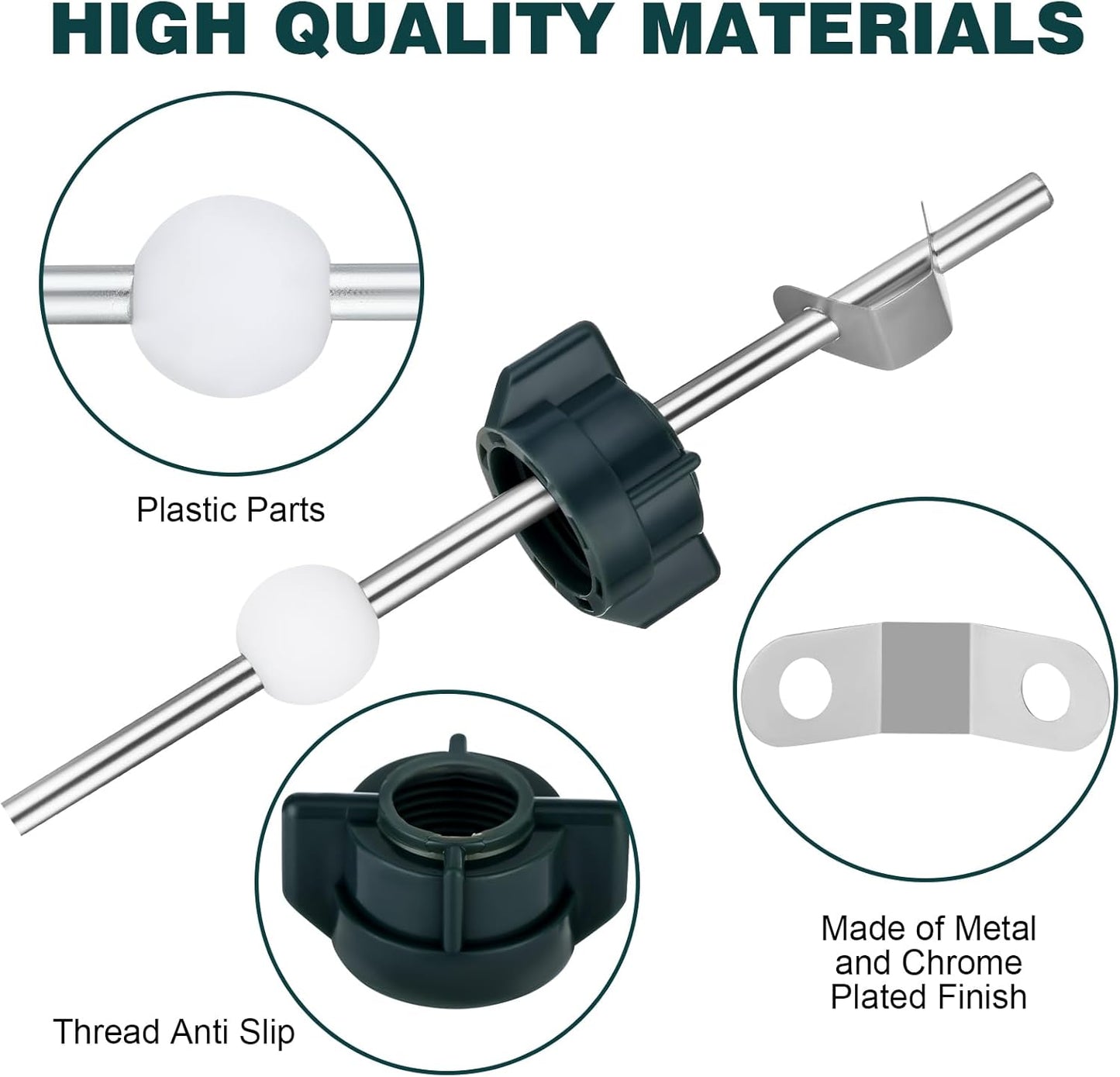 Bathroom Sink Stopper Replacement Kit - Lavatory Pop Up Center Piece Assembly with Pivot Rod, Compatible with Price Pfister, PS2673 PS469 PSB327, Chrome Metal Drain Repair Parts