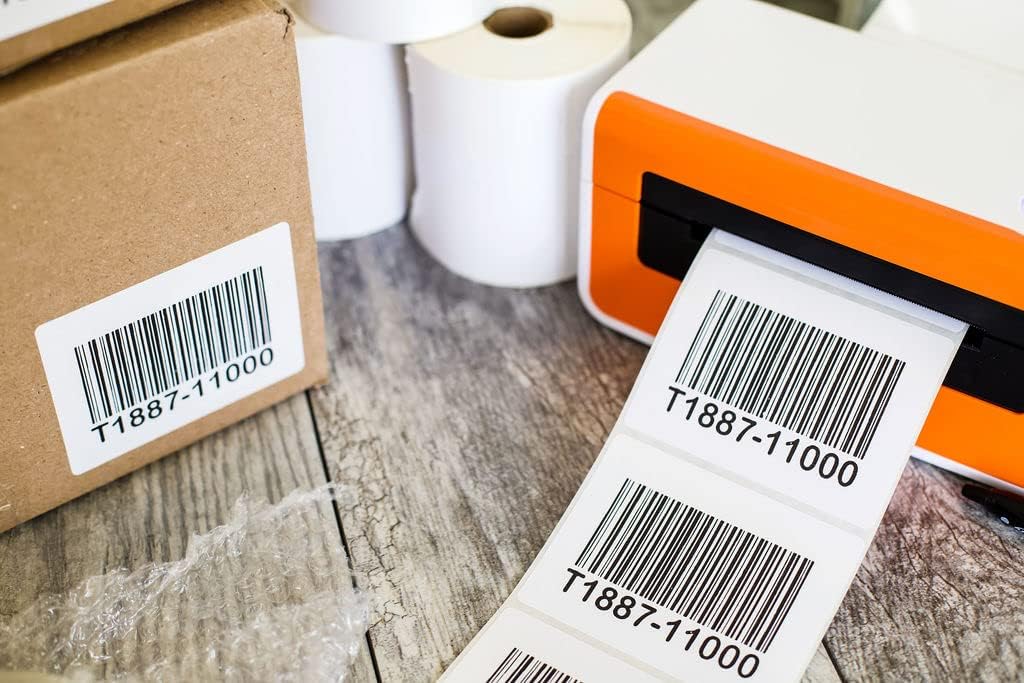 Premium Label Supply 4" x 3" Direct Thermal Labels - 500 Labels per Roll - 1'' Core - 20 Rolls - 10,000 Labels