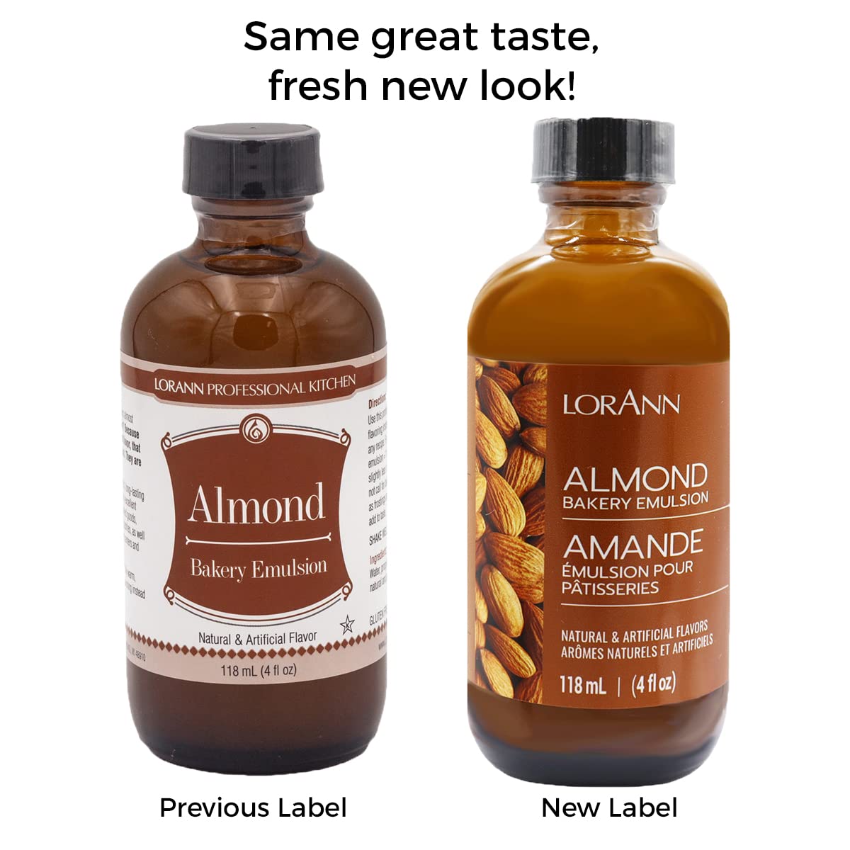 LorAnn Oils Almond Bakery Emulsion: True Essence, Ideal for Boosting Fruit Tones in Cakes, Cookies & Desserts, Gluten-Free, Keto-Friendly, Extract Substitute Essential for Your Kitchen, 4 Oz