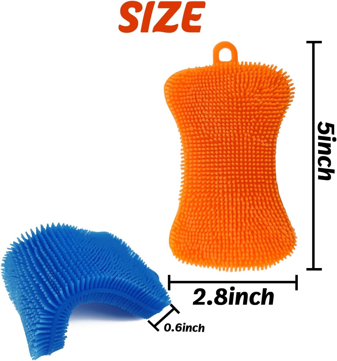 GXXMEI 18PCS Silicone Sponge Dish Washing Kitchen Scrubber, Reusable Dish Washing Cleaning Sponges Double-Sided Multipurpose Non Stick Silicone Dish Sponges for Dishes, Fruit, Vegetable (Multicolor)