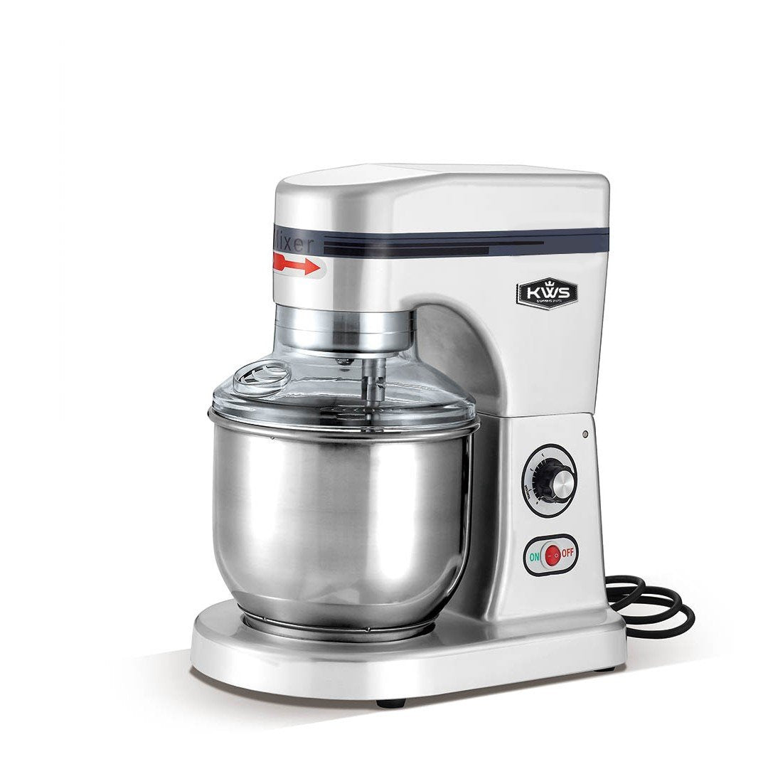 KWS M-B5 Commercial 575W Stand Mixer, 5 Quarts Silver Heavy-Duty for Restaurant/Bakery/Tea Shop/Coffee Shop