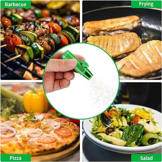 3 Pack Mini Pepper Shaker,Premium Metal Spice Dispenser and Sweetener Portable Travel Storage (Anodized Aluminum)