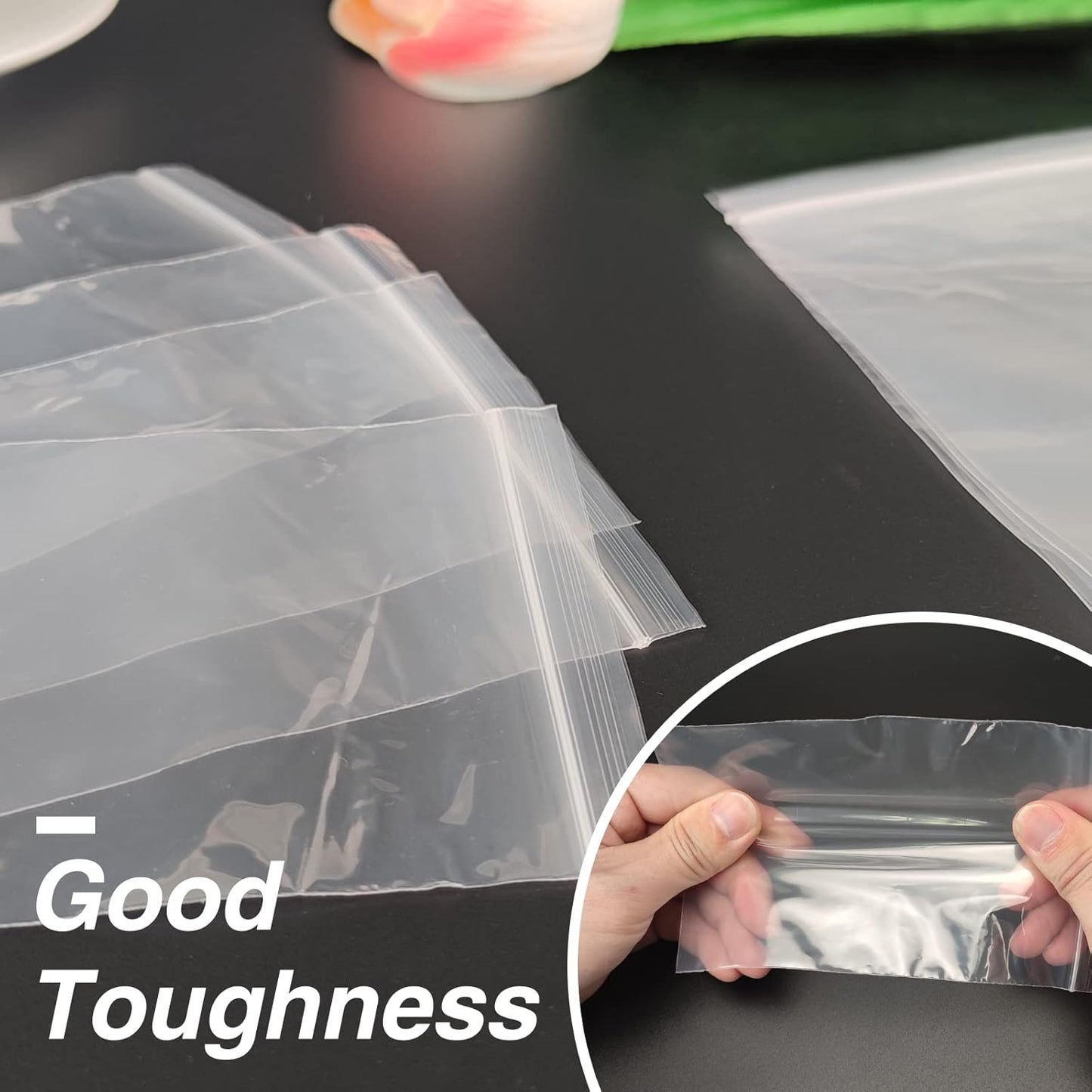 120Pcs 6" x 9" Clear Plastic Zip Bags, 2 Mil Thick Resealable Storage Baggies for Jewelry, Small Items, Packaging & Travel
