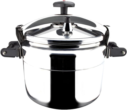 MAGEFESA Chef 23-Quart Aluminum Pressure Cooker – Stainless Steel Lid, Thermodiffusion Base, 3 Safety Systems, Fast & Even Cooking