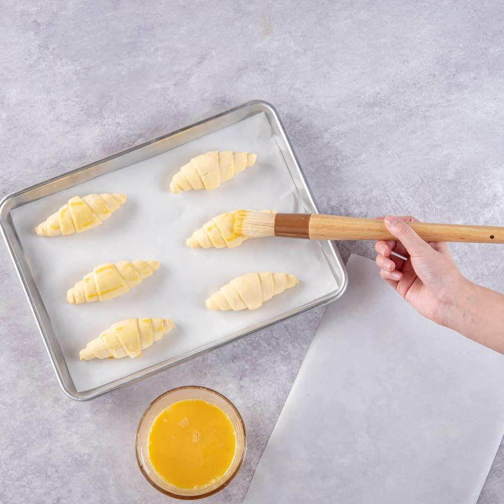 Restaurantware-Pastry Tek 1 Boar Bristles Pastry Brush, 11.8 Inches Buttering Tool â€“ Hardwood Handle, Built-In Hanging Hole, Wood Basting Applicator, Sturdy Ferrule, For Glazing And Basting