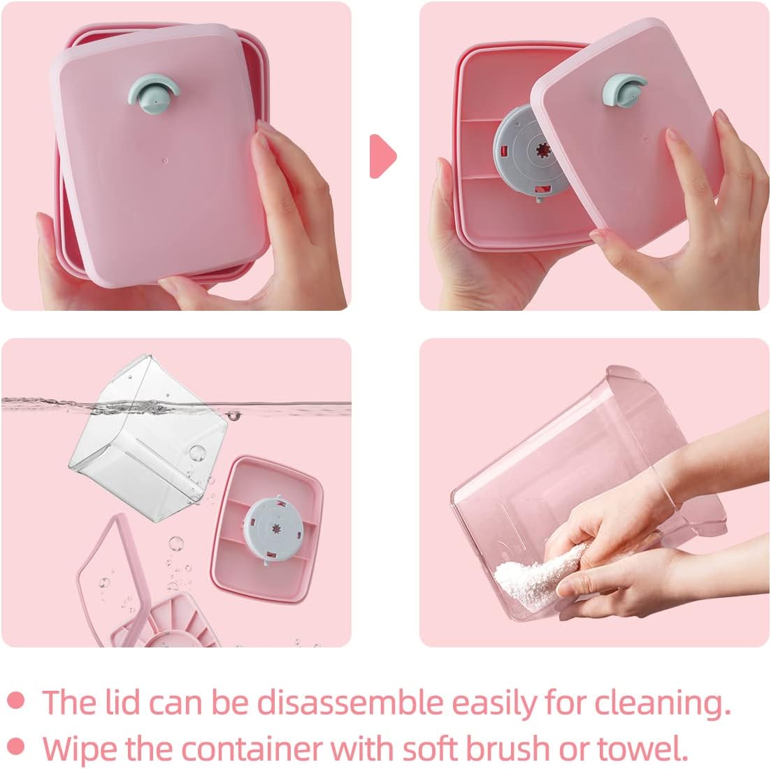 Ankou Formula Container - 1700ml Airtight Formula Dispenser One Button Handy Milk Powder Container BPA-Free Storage Containers with Scoop and Scraper Transparent 730g