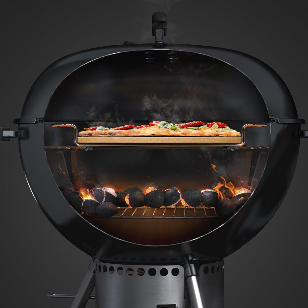 Weber Gourmet BBQ System Pizza Stone with Carry Rack,16.7" Long