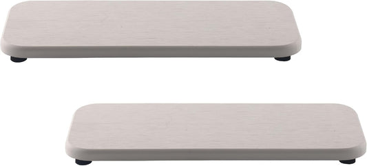 2 Pcs Water Absorbing Stone Trays, Kitchen/Bathroom Sink Soap Dish, Diatomite Tray Used for Hand Soap & Cosmetic Bottles in The Modern Home, 4" W x 9" L, White