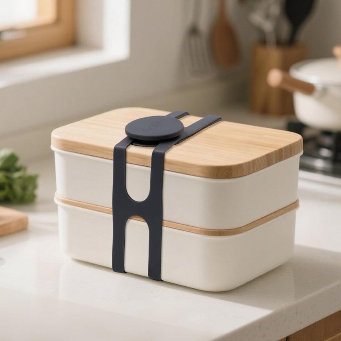 Silicone Utility Strap for Slow Cooker Lid, Pot, Bento Box, 21.65 In Reusable Elastic Self-Lock Silicone Tie for Bundling or Organizing Curtain, Cords, Yoga Mat, Camping Mat, 4pcs (Gray)