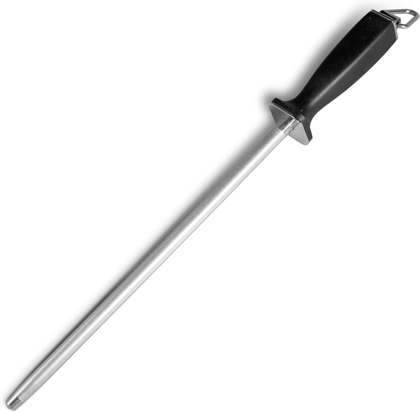 Superior Knife Sharpening Rod, 10 Inch Professional Diamond Brushed Sharpening Steel