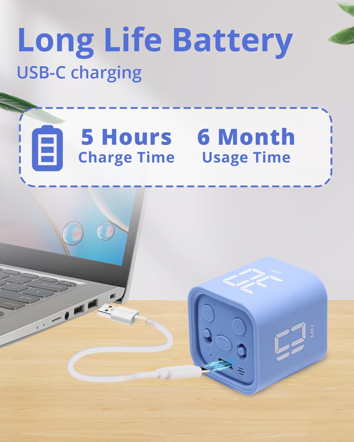 Productivity Timer Flip Gravity Sensor Cube Timer Countdown & Countup,Mute & Vibrate & Sound，5/10/30/60min & Custom Timing, Perfect for ADHD,Work,Learning,Kitchen Cooking