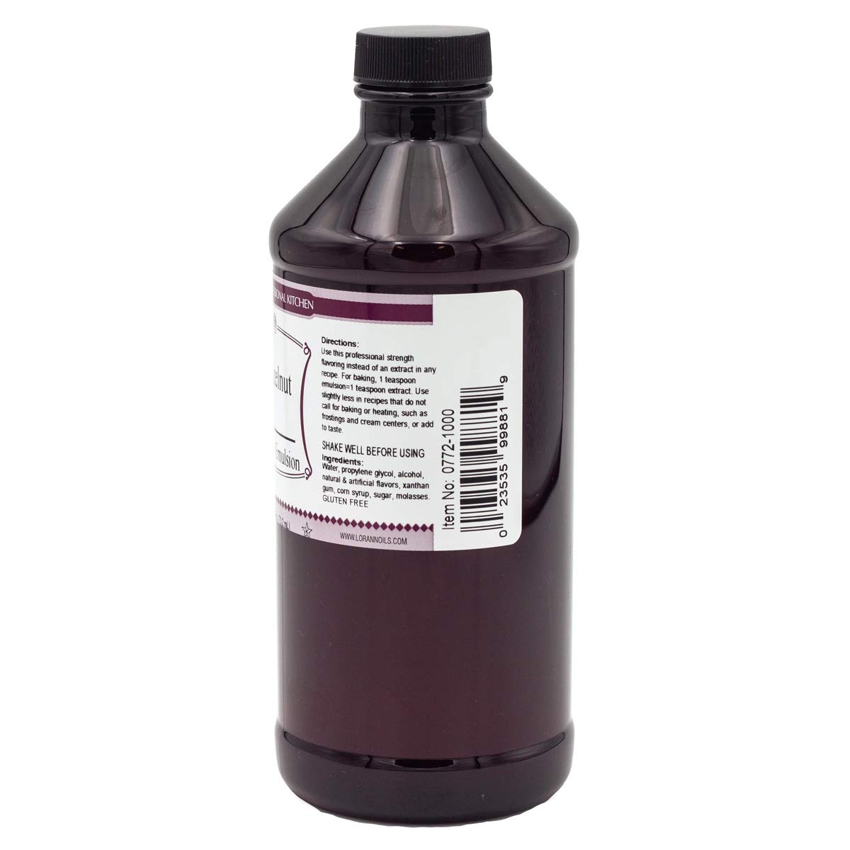 LorAnn Oils Hazelnut Bakery Emulsion: True Essence, Ideal for Boosting Fruit Tones in Cakes, Cookies & Desserts, Gluten-Free, Keto-Friendly, Extract Substitute Essential for Your Kitchen, 16 Oz
