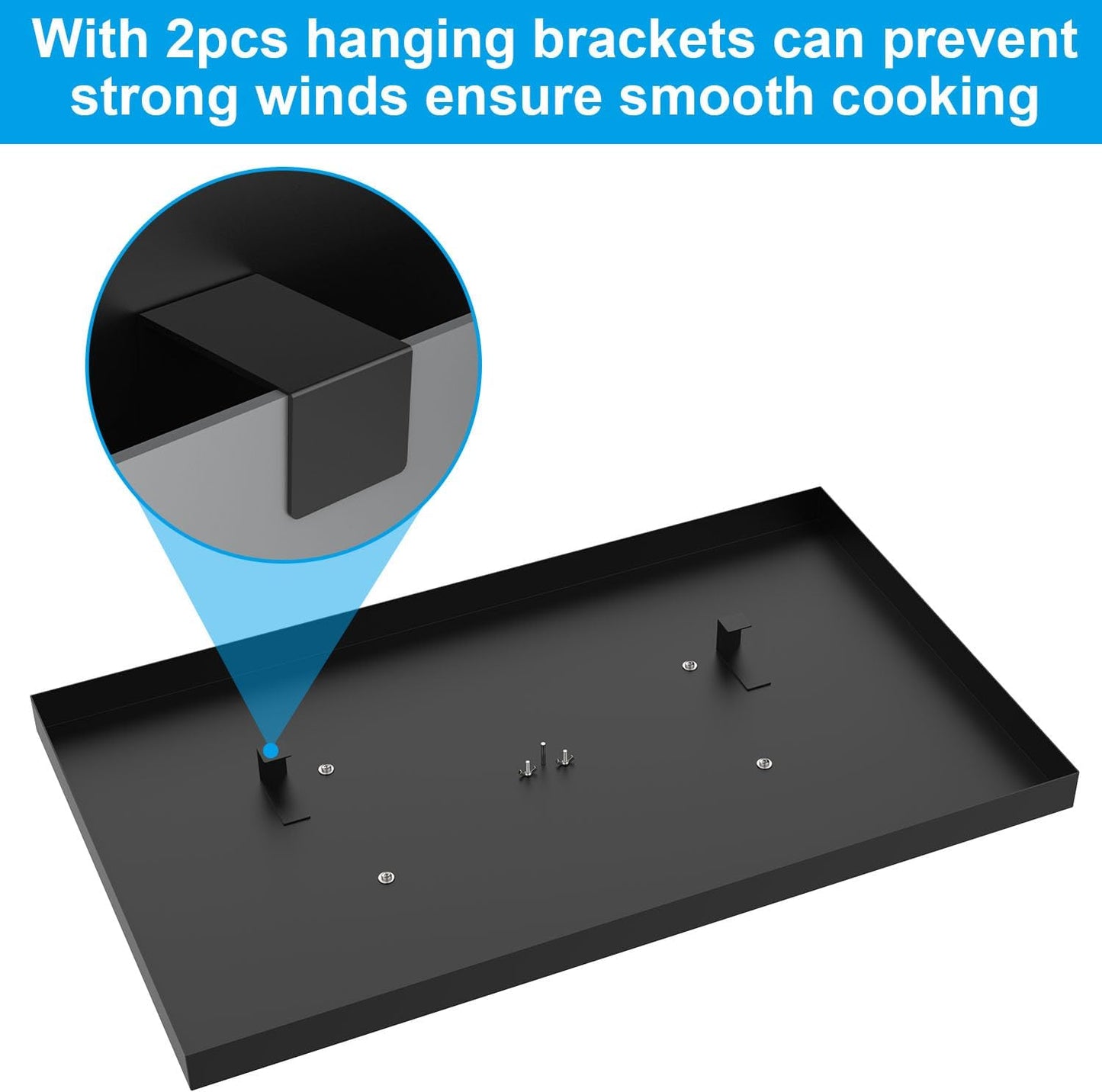 5004 Hard Top Lid Cover with Temperature Gauge and Wind Guards for Blackstone 36" Griddle, Flat Top Cover and Wind Screen Replacement Parts for Blackstone 36 inch Griddle Accessories