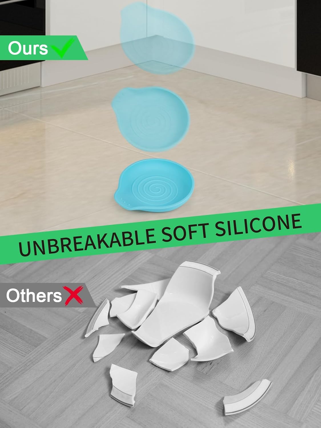 Spoon Rest for Stove Top, Set of 2 Silicone Spoon Rest for Kitchen Countertop, Heat-Resistant Utensil Rest for Spatula, Tongs or Spoon (1, 1 PCS - Blue)