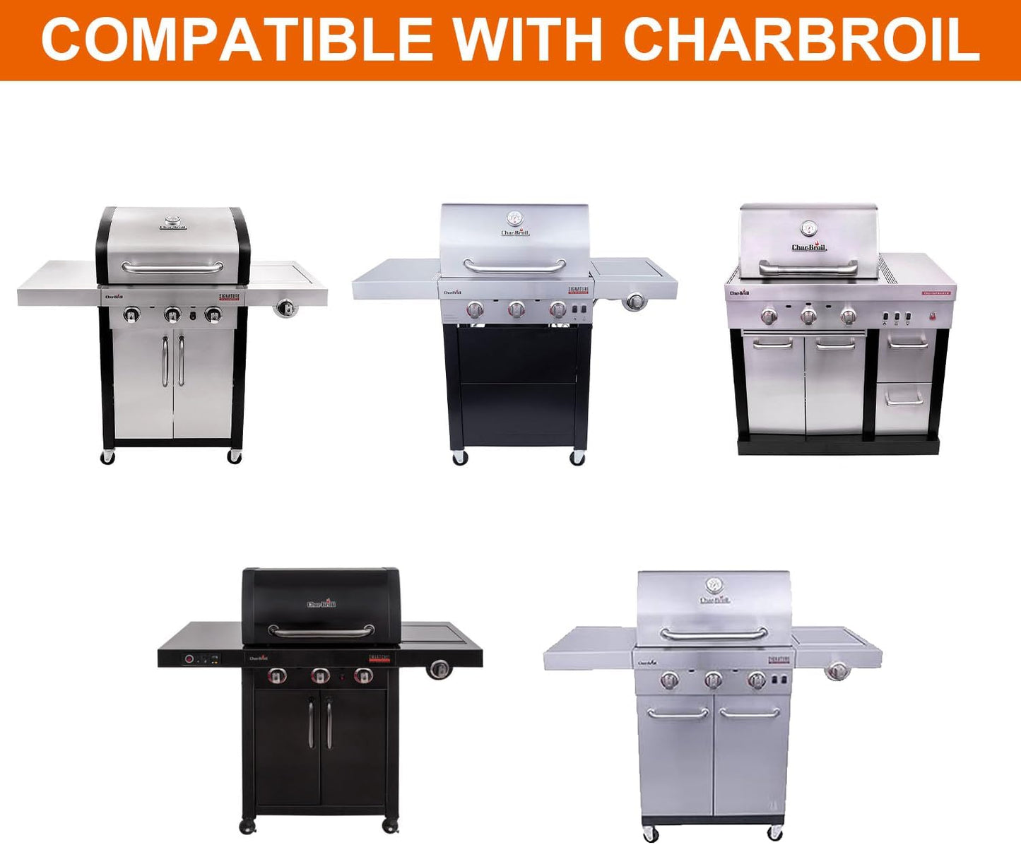 Full-Size Griddle Inserts for Charbroil Commercial Infrared 3 Burner 463242516 463242515 466242515 466242615 463367516 466242516 463342620, Flat Top Griddle Replacement for G466-0025-W1A G466-2400-W1