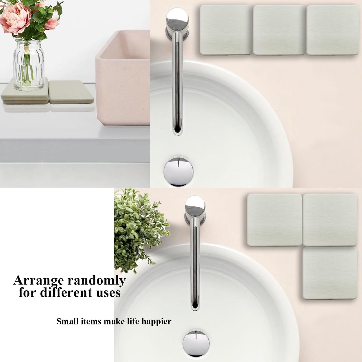 Mucco Water Absorbing Stone Tray for Sink, Premium Diatomaceous Earth Soap Holder Dish，Water Absorbent Diatomite Coasters, Fast Drying Stone Sink Tray for Hand soap & Cups & Drinks Bottles