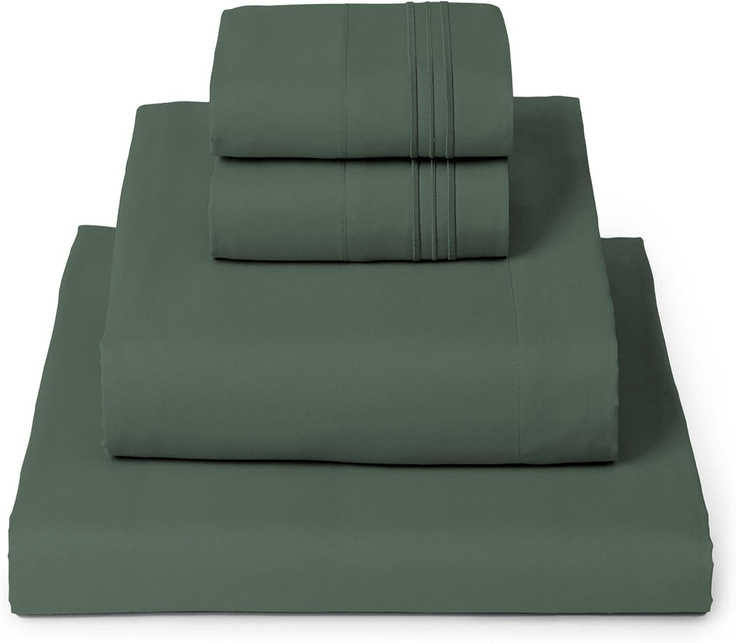 Mellanni Full Sheets Set - 4 PC Iconic Collection Bedding - Hotel Luxury, Extra Soft, Cooling Bed Sheets - Wrinkle, Fade, Stain Resistant (Full, Emerald Green)