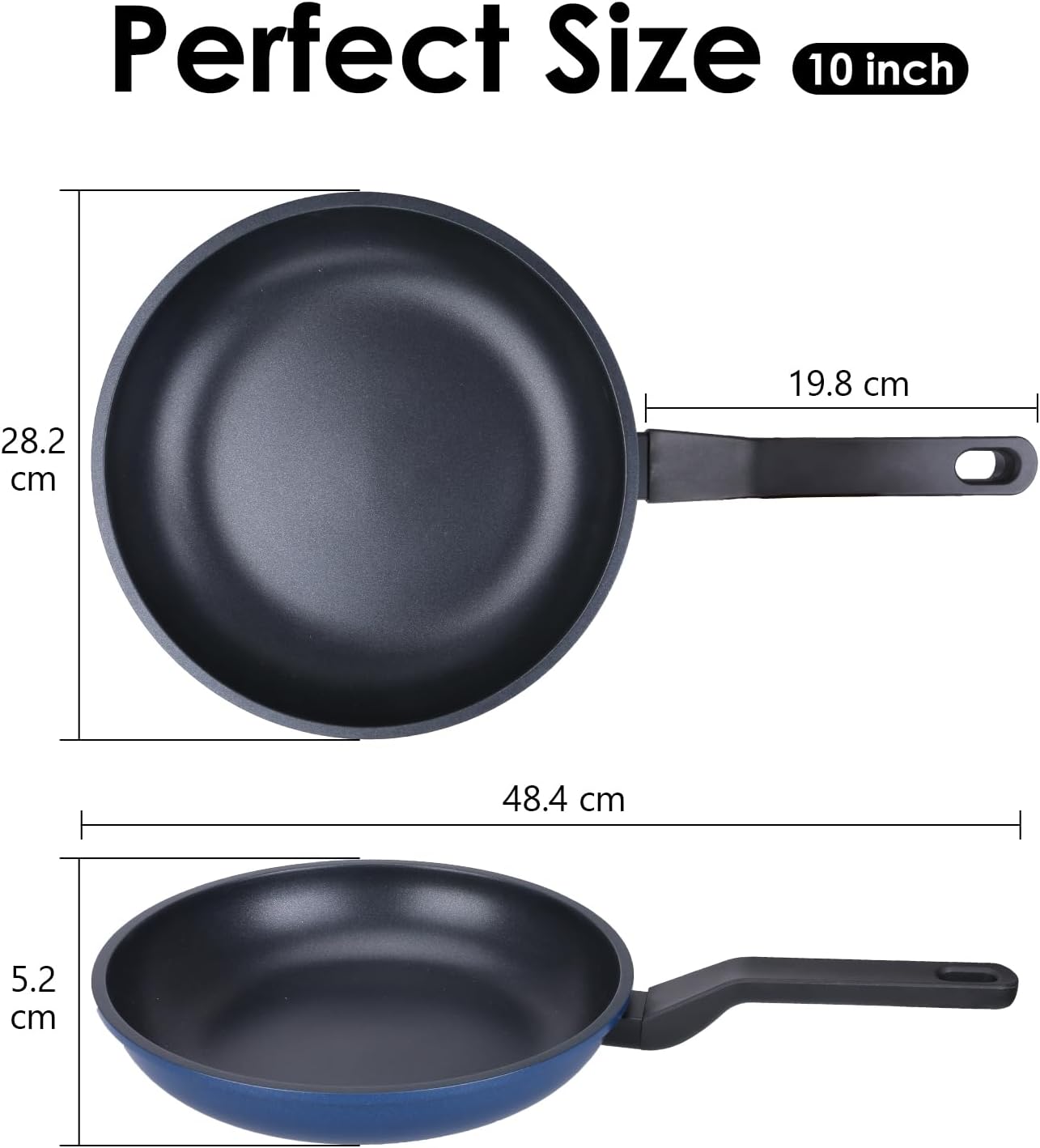 Nonstick Frying Pan Skillet,10 Inch Frying Pan Skillet,Egg pans,Omelette Pan,PFOA Free,Kitchen Pots Induction Pot