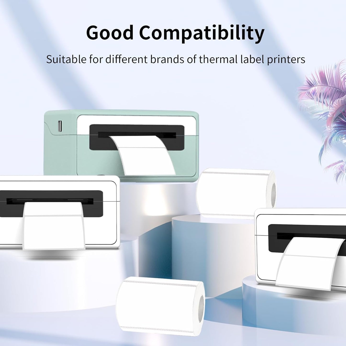 2x3 Inch White Thermal Labels, 200 Blank Stickers for Price, Barcode, Mailing, Name, DIY Custom Logo Design