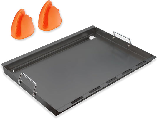 7524 Full Size Griddle Insert for Weber Genesis 300 Series Gas Grills, Flat Top Griddle Repalcement for Weber Genesis E/EP-310, E/EP-320, E/EP-330 and CEP-310 with Mini Oven Mitt
