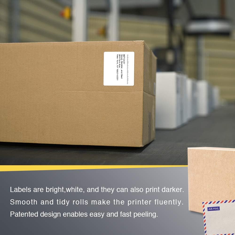 BETCKEY - 2.25" x 2" (57 mm x 51 mm) UPC Barcode & Address Labels Compatible with Zebra & Rollo Label Printer,Premium Adhesive & Perforated [1 Rolls, 700 Labels]