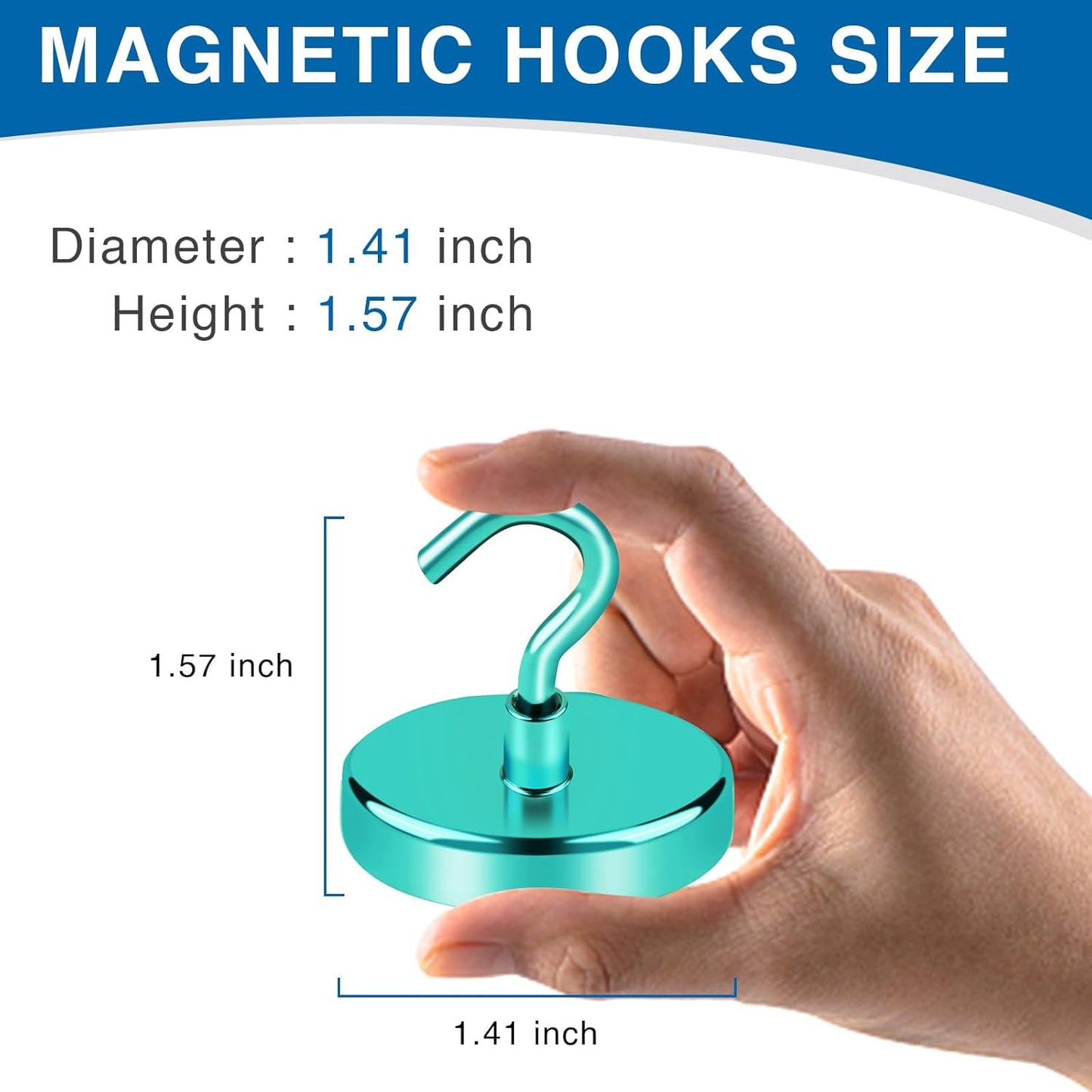 LOVIMAG Magnetic Hooks for Cruise Cabins, 150Lbs Cruise Magnets, Green Magnetic Hooks Heavy Duty for Hanging, Refrigerator, Grill-4 Pack