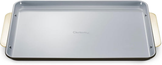 Caraway Non-Stick Ceramic Baking Sheet - Naturally Slick Ceramic Coating - Non-Toxic, PTFE & PFOA Free - Perfect for Baking, Roasting, and More - Large (18" x 13") - Black