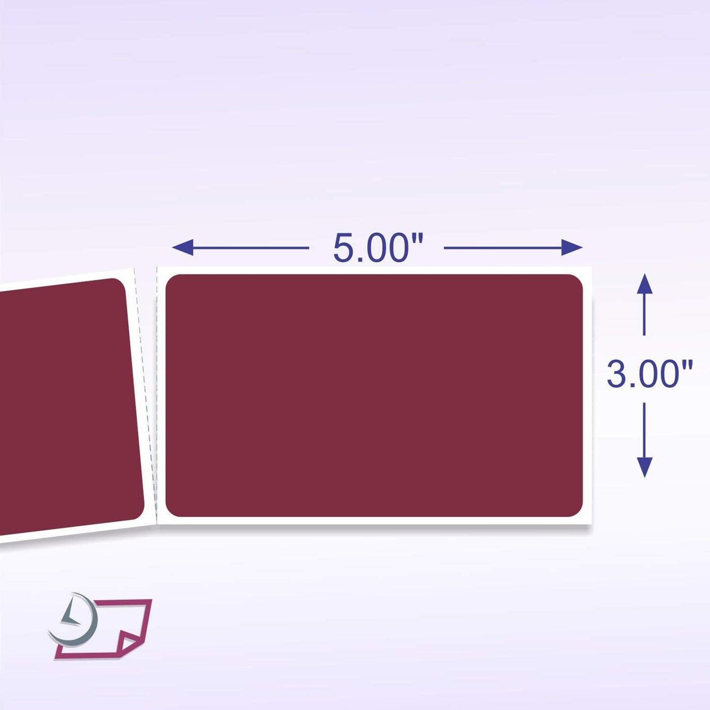 NextDayLabels 500 Rectangle Stickers (3" x 5") - Color Coding Labels Roll - Moving Labels for Boxes, Colored Inventory Stickers for Packing, Organizing, and Storage (Burgundy)