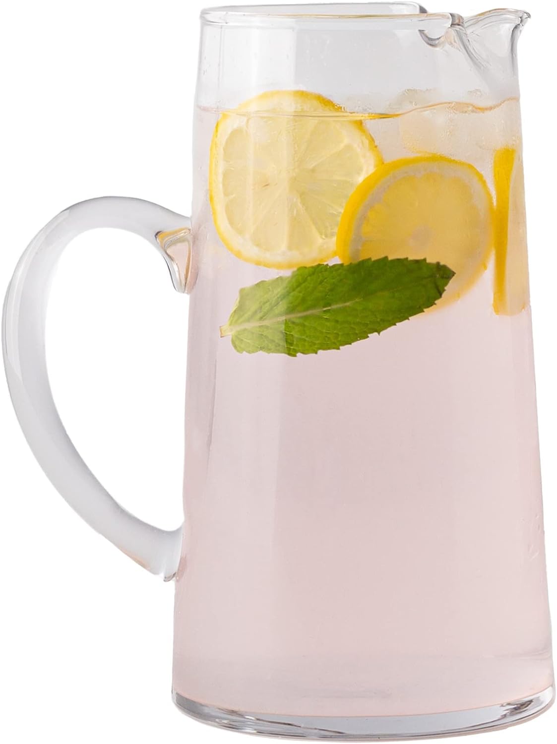Glass Water Pitcher with Spout – Elegant Serving Carafe for Water, Juice, Sangria, Lemonade, and Cocktails – Crystal-Clear Glass Beverage Pitcher. (31259)