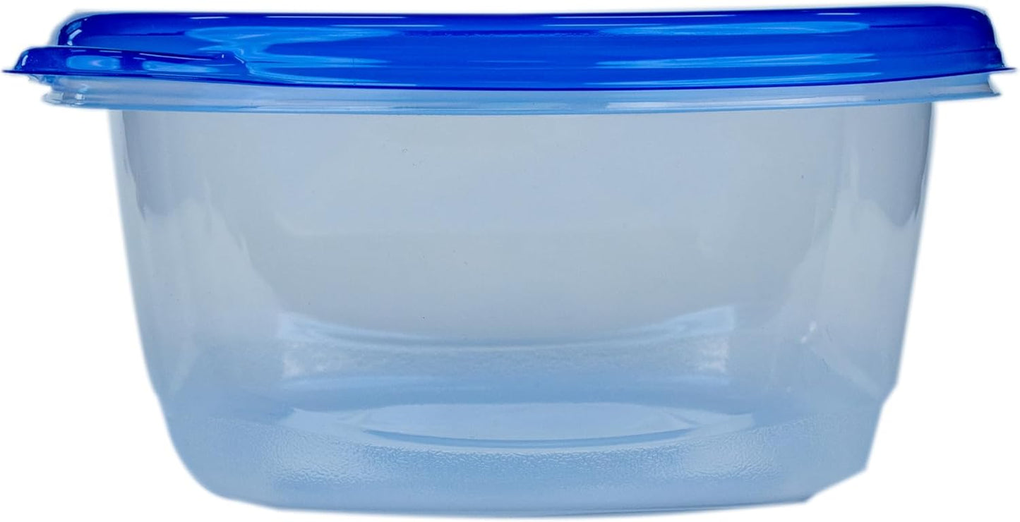 Glad GladWare Tall Entree Food Storage Containers - Large Square - Meal Container Holds up to 42 Ounces of Food - Lock Tight Seal, 3 Count - 6 Pack