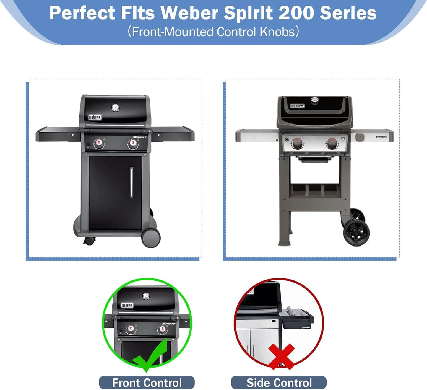 Criditpid Grill Replacement Parts for Weber Spirit I/II 200 with Front Control, 7635 Flavorizer Bars, 69785 Grill Burner Tubes & 7637 Grid Grates Kit for Weber Spirit E210, E220, S210, S220 Grills.