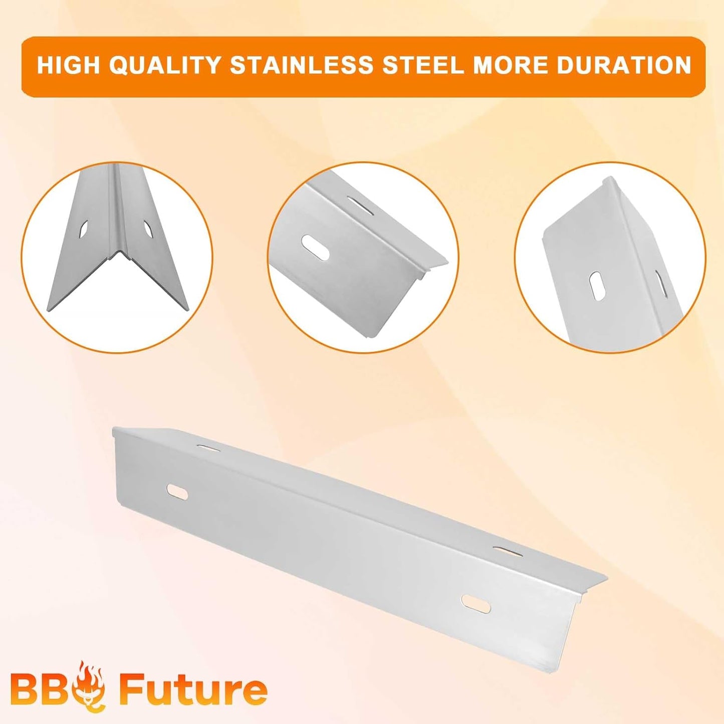 MixRBBQ Stainless Steel 7-Pack Heat Plates and 4-Pack Burner BBQ Replacement Part Kit for Prestige 500 and Napoleon Grill Rogue Series