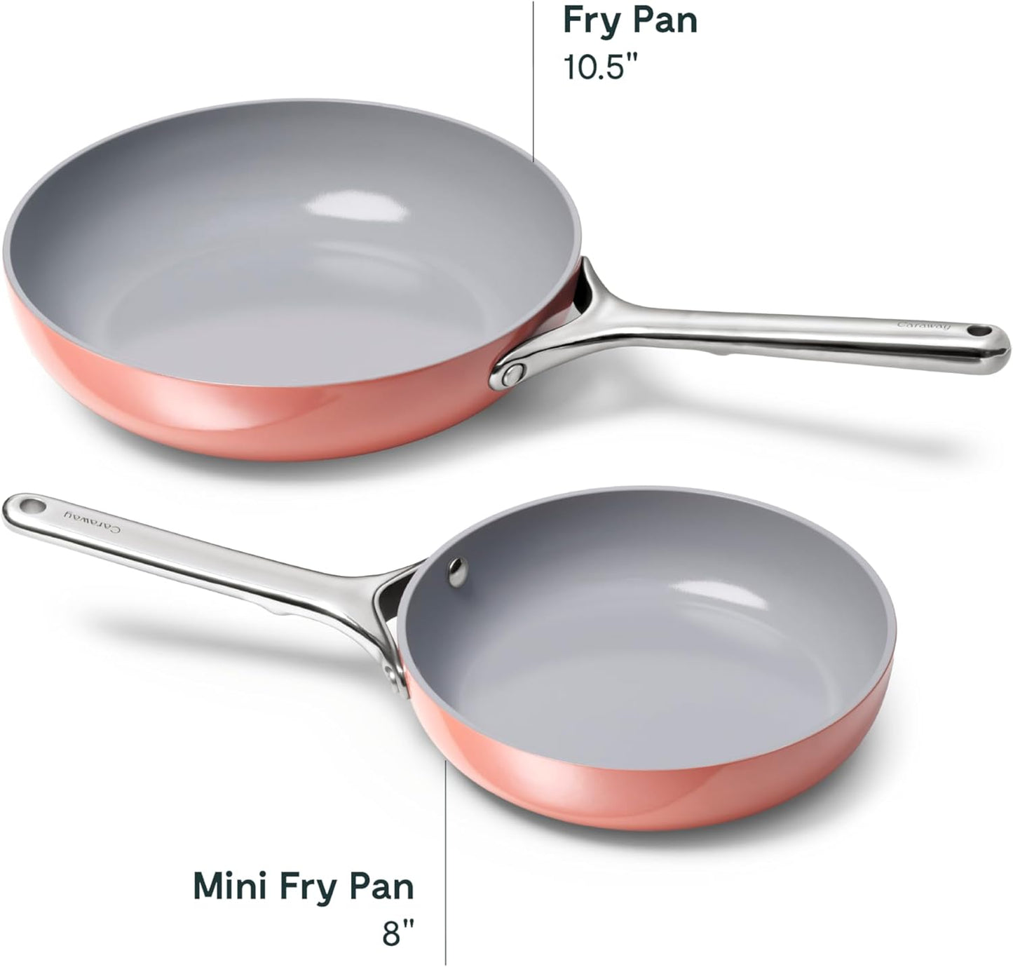 Caraway Nonstick Ceramic Frying Pan (2.7 qt, 10.5") - Non Toxic, PTFE & PFOA Free - Oven Safe & Compatible with All Stovetops (Gas, Electric & Induction) - Perracotta
