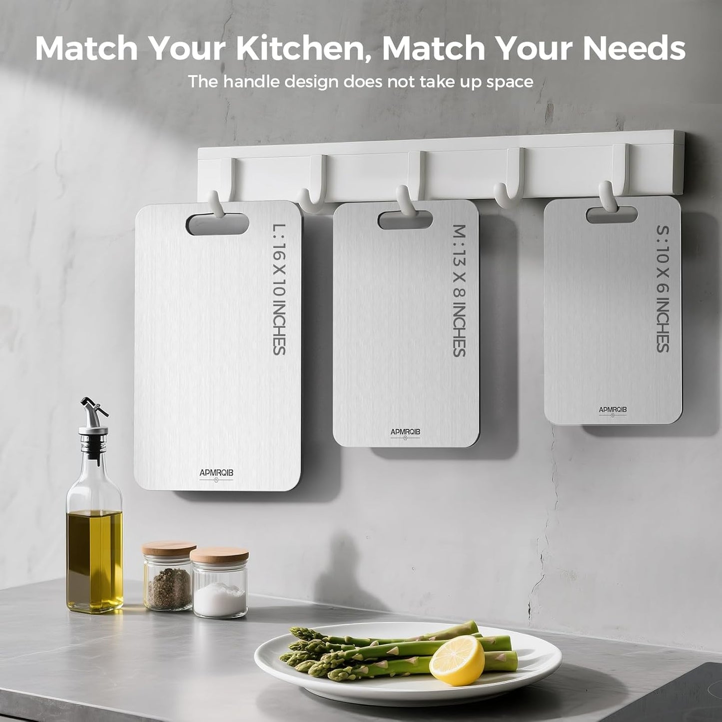 Titanium Cutting Boards for Kitchen, 100% Pure Titanium Cutting Boards Double Sided Non Toxic Cutting Board, Hygiene Durable Dishwasher Safe 10.5”×6.5”