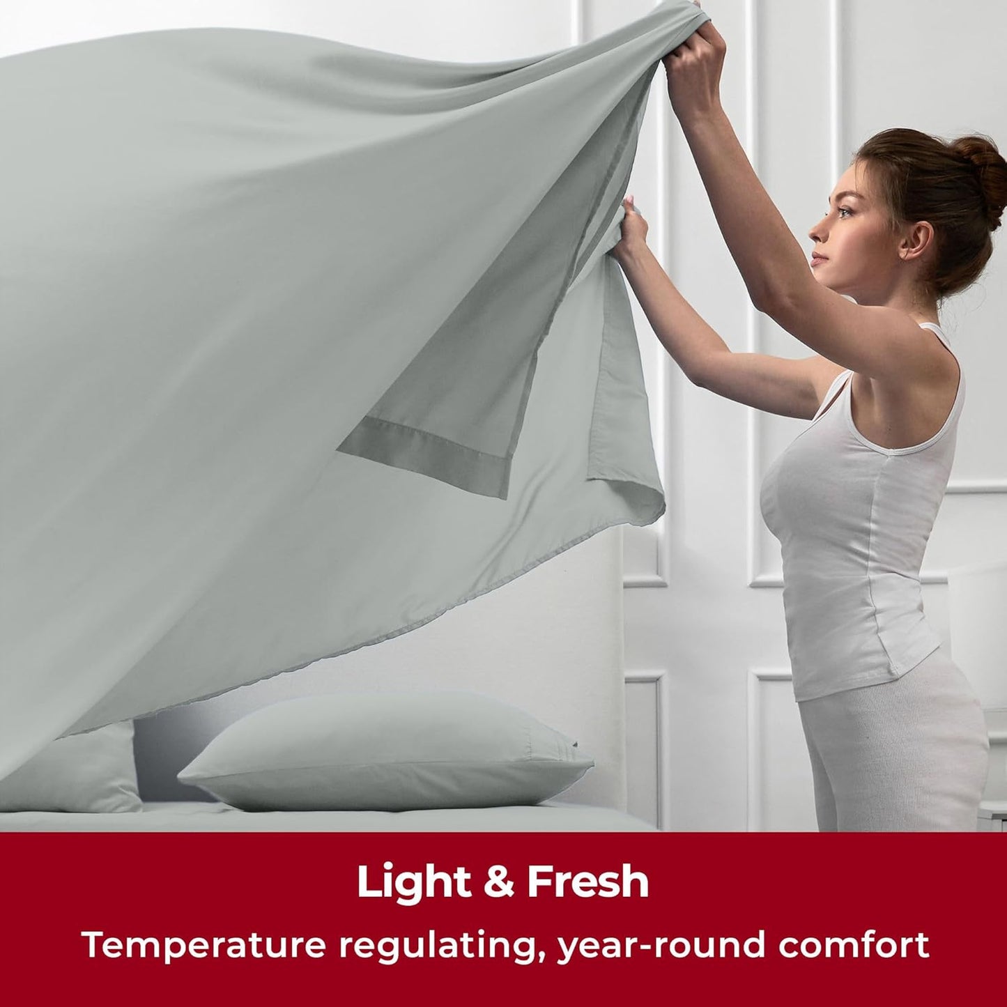 Mellanni Twin XL Sheets Set - 3 PC Iconic Collection Bedding - Hotel Luxury, Extra Soft, Cooling Bed Sheets - Wrinkle, Fade, Stain Resistant (Twin Extra Long, Spa Mint)