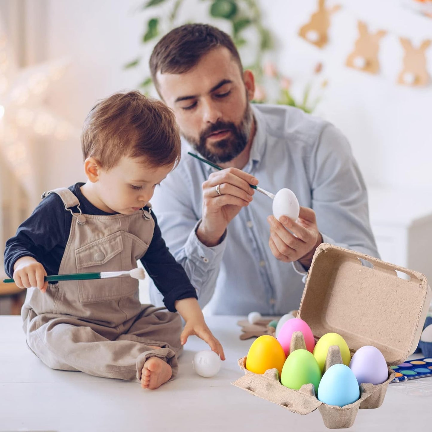 Half Dozen Vintage Egg Cartons 50 Pack, Blank Natural Pulp Egg Cartons 6 Count for Chicken Eggs Reusable, Storage Tray Strong for Holds Up to Six 6 Huevo Carton Cardboard Paper Holder Container