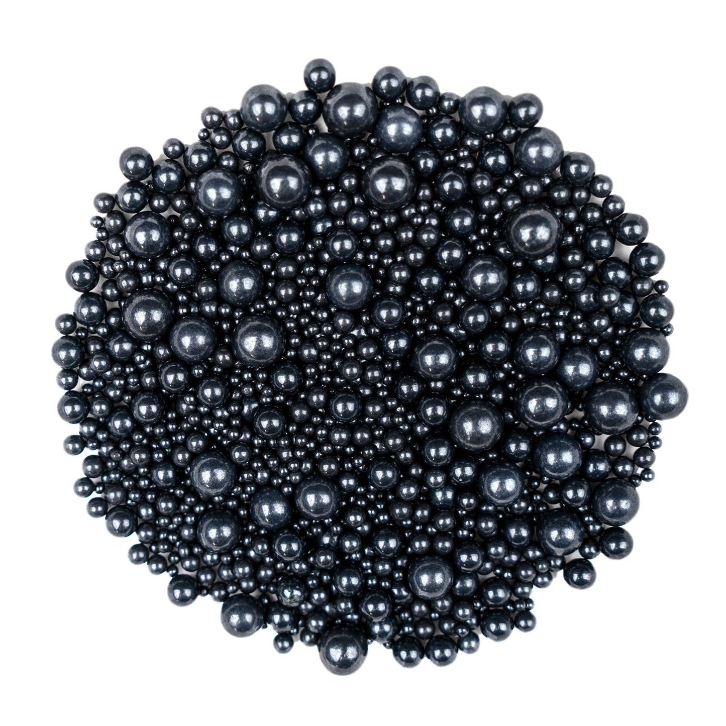 Dazzjoy Edible Black Sugar Sprinkles, Pearl Candy Sprinkles for Cake Decorating, Food Grade, Cupcake Toppers and Black Cake Decorations, Wedding Party Valentines Easter Supplies(130g/4.58oz)