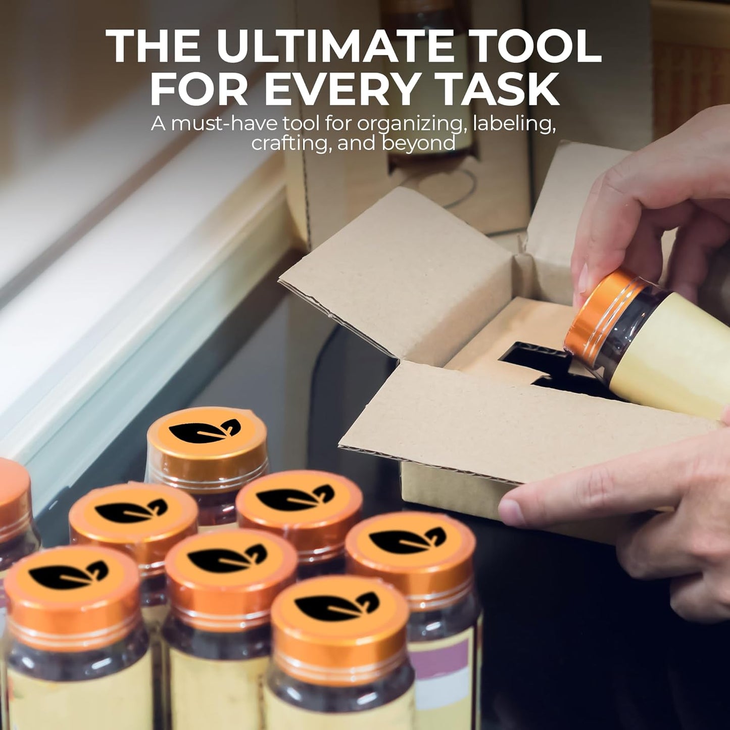 Perco Orange 2-Inch Perforated Circle Dot Thermal Sticker Labels — 735 Stickers/Roll, Direct Thermal Printer Compatible—with Permanent Adhesive for Organizing, Color Coding, Bin Labeling—Made in USA