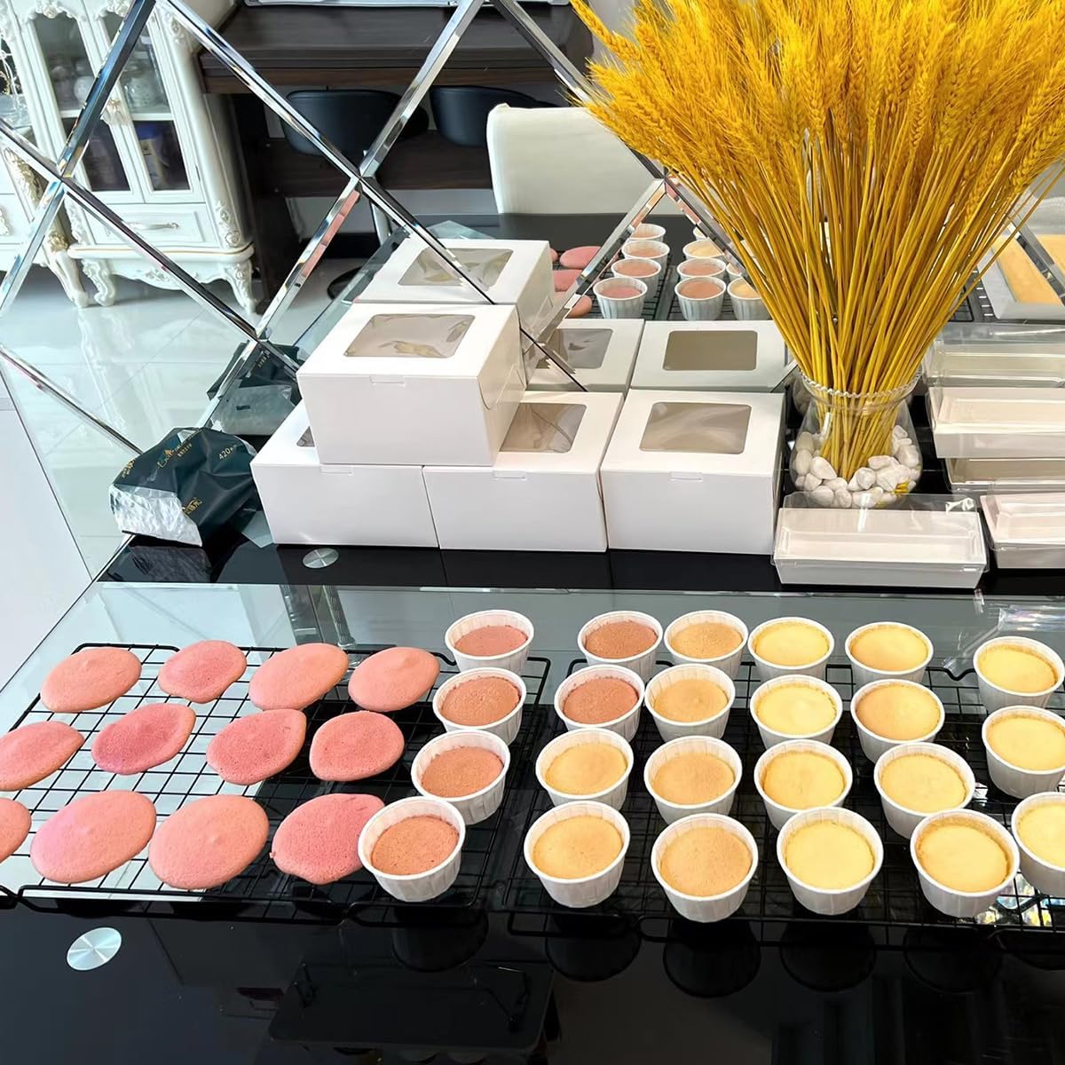 15.7''x9.8' Multi-Functional Cooling Racks -2PCSBaking Cooling Racks - Cookie Cooling Racks for Kitchen, Great for Cooling Biscuits/Bread/Paper Cups Cakes (2PCS 15.7''x9.8'')