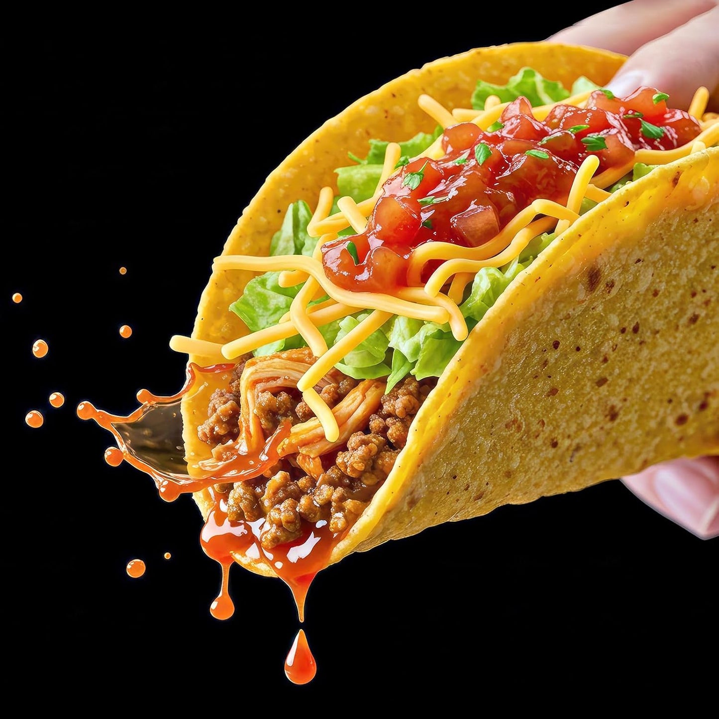 Remerry Silicone Taco Holder Plates Set of 2 Colorful Reusable Taco Holder with 4-Shell Slots for Hard/Soft Serving Plates Dishwasher Microwave Family Dinner Tortillas Party Serving(Blue, Pink)