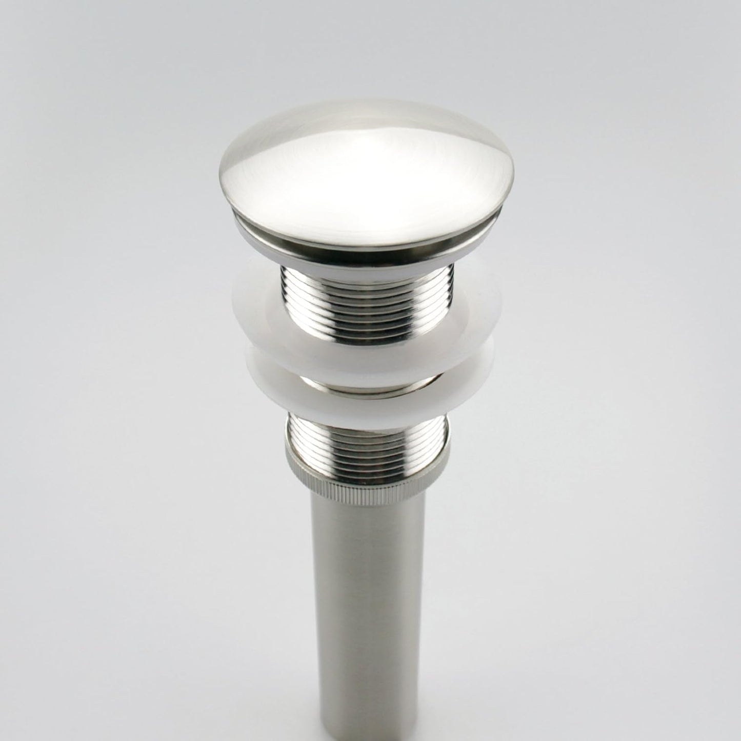 Brushed Nickel Pop Up Sink Drain Without Overflow, Bathroom Faucet Vessel Sink Drain Stopper 1-5/8" Without Overflow Fits 1.25" to 1.5" Drain Holes