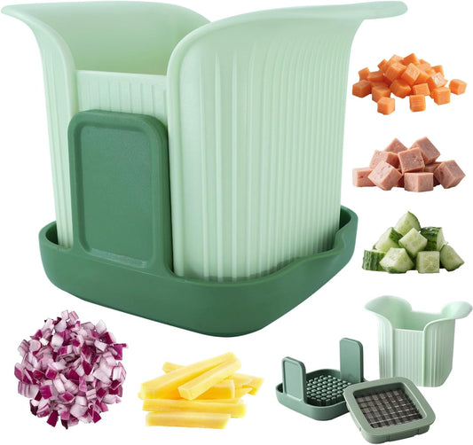 Suuker Onion Chopper with Base,Potato French Fry Cutter,Fruit and Vegetable Slicer,Kitchen Gadgets for Potatoes,Vegetable Chopper，Mandoline Slicer for Kitchen,Food Cutter,Tomato Dicer