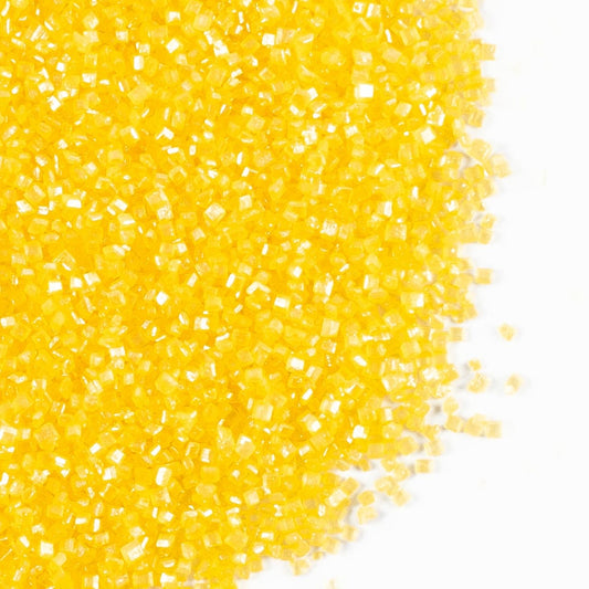 Yellow Sanding Sugar Edible Sugar Sprinkles for Cake Decorating Sparkling Edible Crystal Candy for Easter Wedding Party Baking Cupcake Cookie Ice Cream Decoration Supplies - 5.3 oz