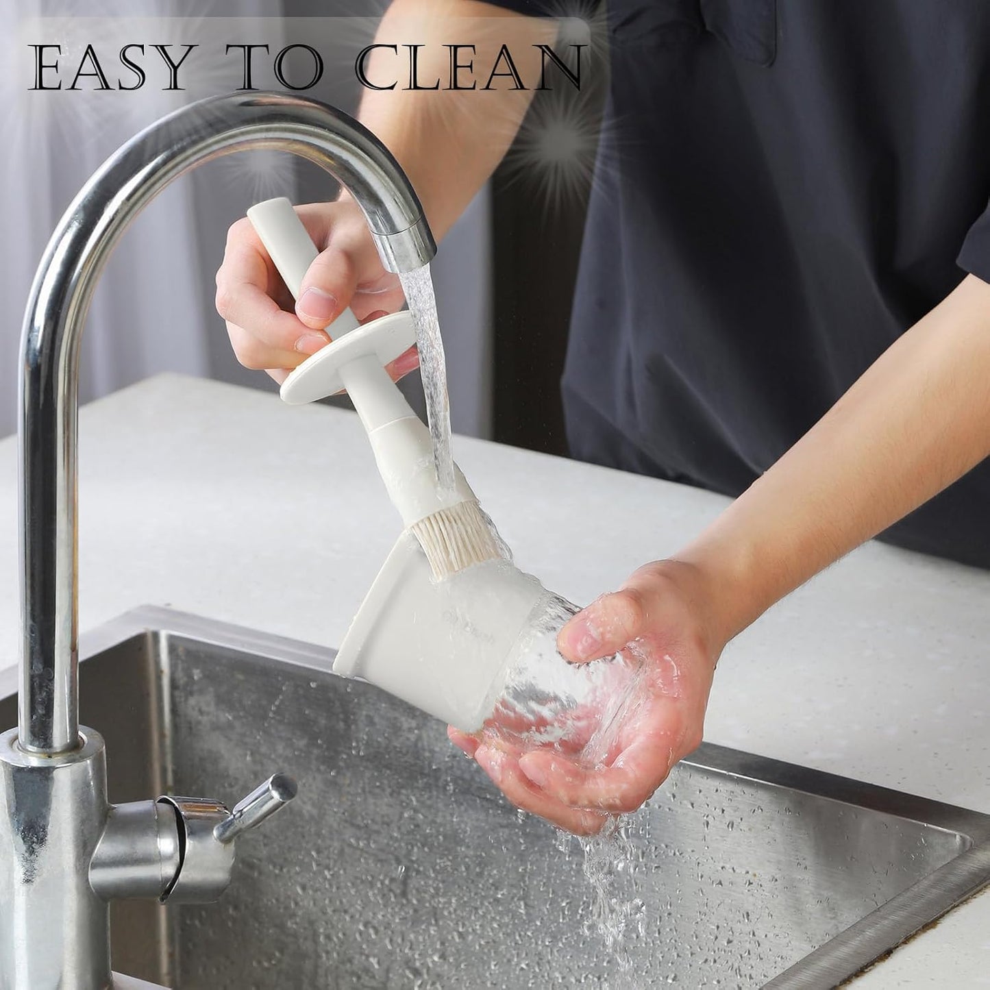 3 pack Oil Bottle 300ml/10oz Glass Dispenser with Silicone Brush for Kitchen Cooking, BBQ Sauce, Vinegar