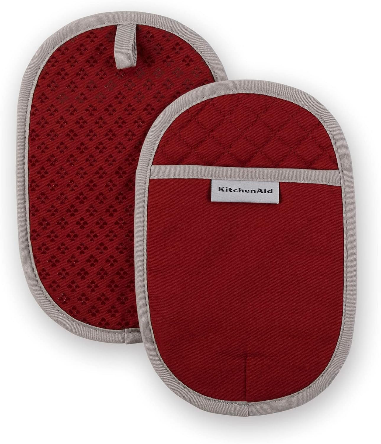 KitchenAid Asteroid Pot Holder 2-Pack Set, Smoked Paprika Red, 6.5"x10"