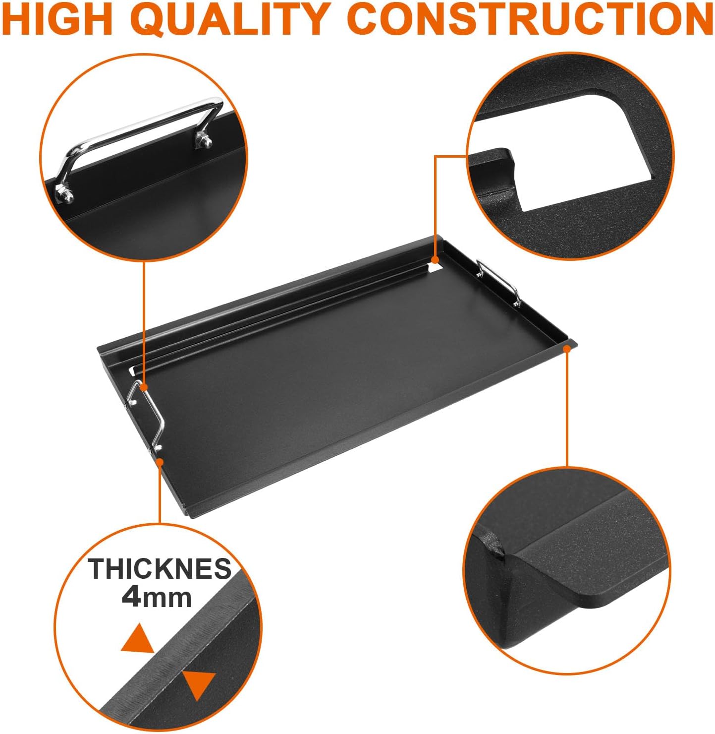 Full-Size Griddle Inserts for Charbroil Performance 6 Burner Grill, Flat Top Griddle for Charbroil Grill 463245917 463238218 463276517 466245917, 463347017, Replace for G470-0002-W1 G470-0003-W1