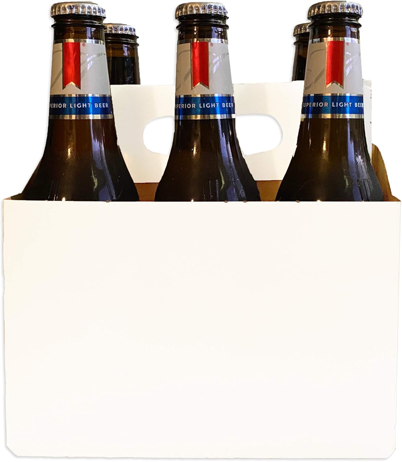6 Pack Cardboard Bottle Holder [Econo Pack] | Fits 12-16oz bottles | For Safe and Easy Transport of Beer, Soda and Other Bottled Products | 140 Pack