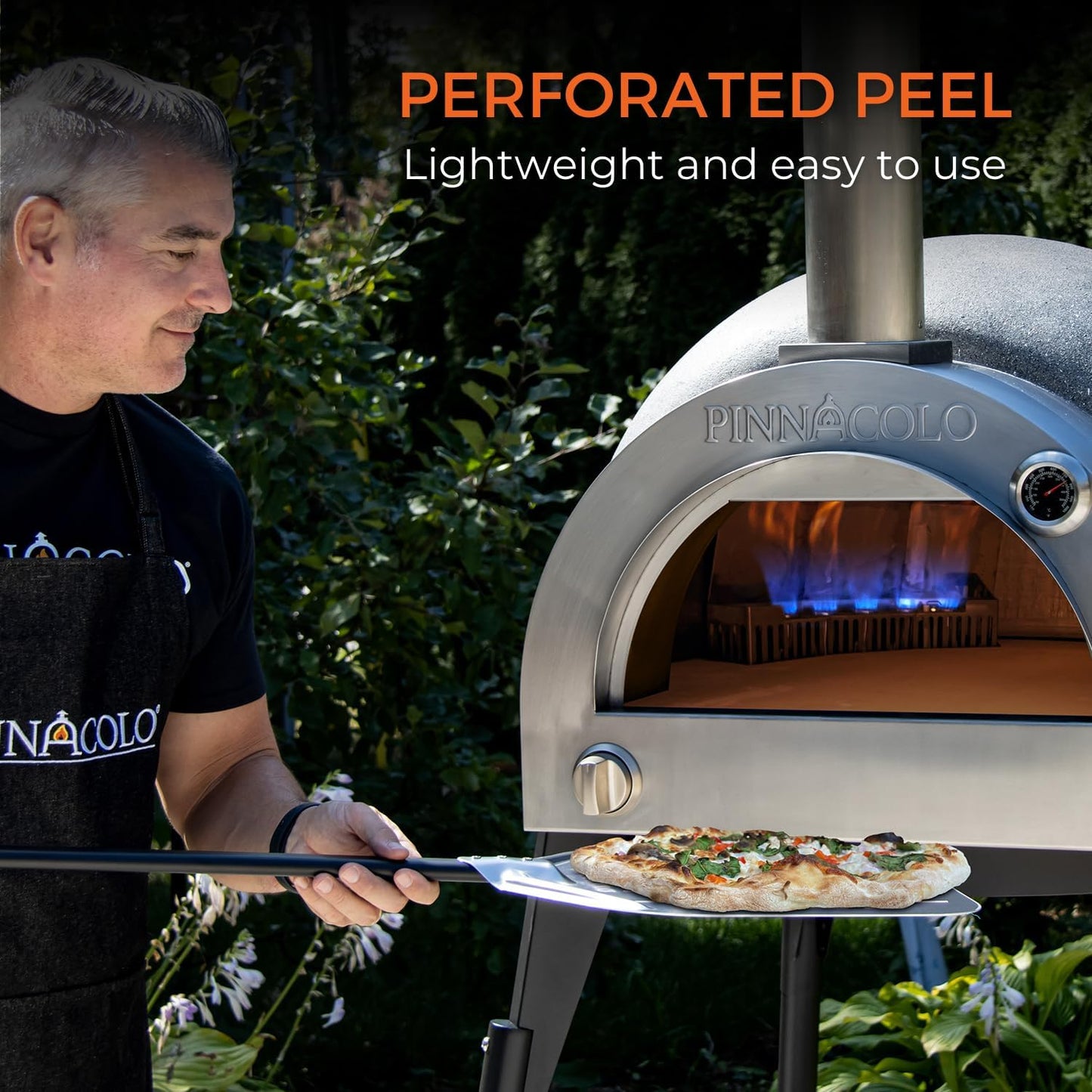 16 Inch Perforated Aluminum Pizza Peel with Handle - Lightweight and Premium, Perfect for Homemade Pizza, Bread, and Pastries